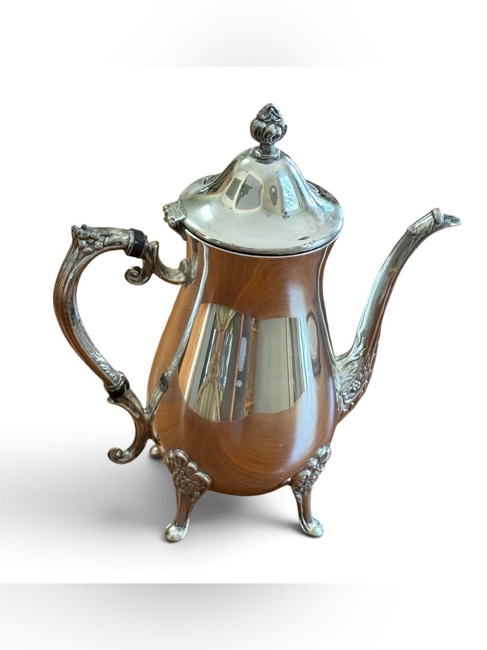 Vintage Leonard Silver Victorian Revival Silver-plated Coffee Pot
